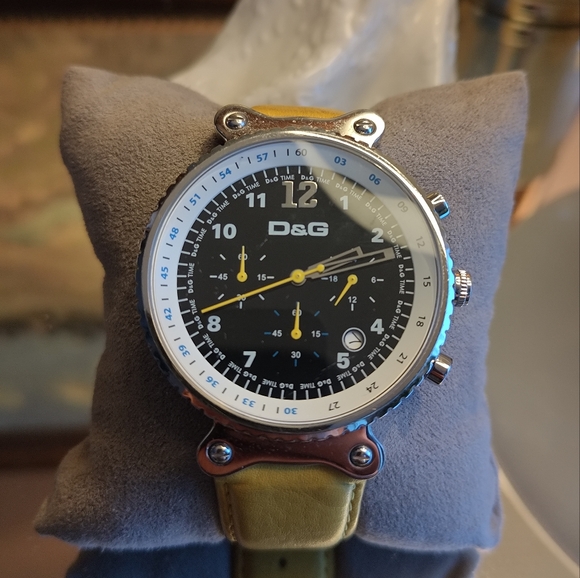 😵 Authentic Large Dolce & Gabbana🤩 43mm D&G Chronograph Watch with New Battery - Picture 4 of 10